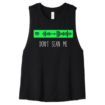 Rick Roll Music App Scan Code Funny Joke Qr Women's Racerback Cropped Tank