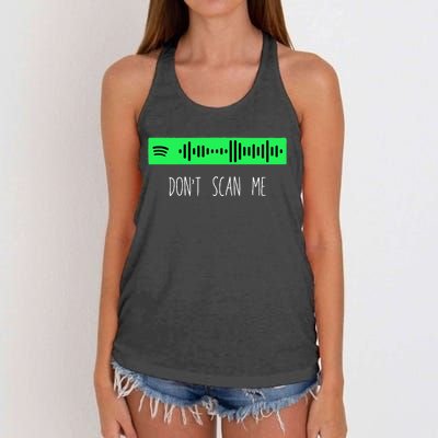 Rick Roll Music App Scan Code Funny Joke Qr Women's Knotted Racerback Tank