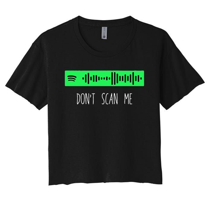 Rick Roll Music App Scan Code Funny Joke Qr Women's Crop Top Tee