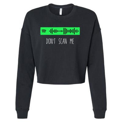 Rick Roll Music App Scan Code Funny Joke Qr Cropped Pullover Crew