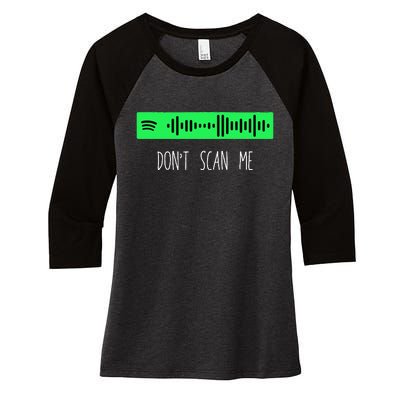 Rick Roll Music App Scan Code Funny Joke Qr Women's Tri-Blend 3/4-Sleeve Raglan Shirt