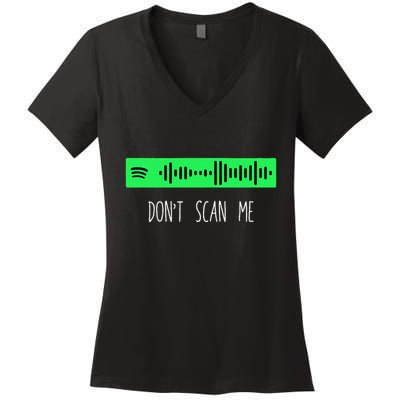 Rick Roll Music App Scan Code Funny Joke Qr Women's V-Neck T-Shirt