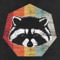 Retro Racoon Meaningful Gift Raccoon Trash Panda Funny Gift 7 Panel Mesh Trucker Snapback Hat