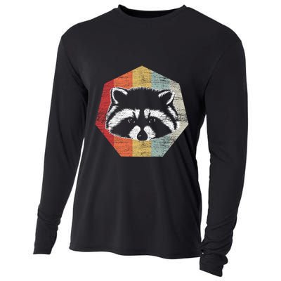 Retro Racoon Meaningful Gift Raccoon Trash Panda Funny Gift Cooling Performance Long Sleeve Crew