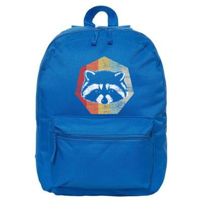 Retro Racoon Meaningful Gift Raccoon Trash Panda Funny Gift 16 in Basic Backpack