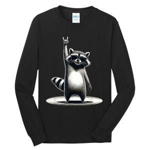 Raccoon Rock Music Racoon Musci Lover Tall Long Sleeve T-Shirt