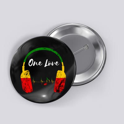 Rasta Reggae Music Headphones Jamaican Pride One Love Button