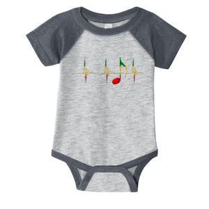 Rasta Reggae Music Notes Heartbeat EKG Pulse Clefs Infant Baby Jersey Bodysuit