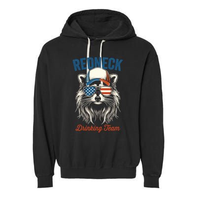 Redneck Raccoon Mullet White Trash Party Attire Hillbilly Gift Garment-Dyed Fleece Hoodie