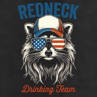 Redneck Raccoon Mullet White Trash Party Attire Hillbilly Gift 7 Panel Mesh Trucker Snapback Hat