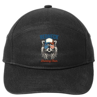 Redneck Raccoon Mullet White Trash Party Attire Hillbilly Gift 7-Panel Snapback Hat