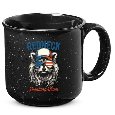 Redneck Raccoon Mullet White Trash Party Attire Hillbilly Gift 15oz Campfire Ceramic Mug