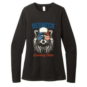 Redneck Raccoon Mullet White Trash Party Attire Hillbilly Gift Womens CVC Long Sleeve Shirt