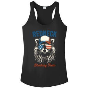 Redneck Raccoon Mullet White Trash Party Attire Hillbilly Gift Ladies PosiCharge Competitor Racerback Tank