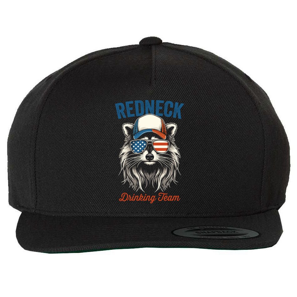 Redneck Raccoon Mullet White Trash Party Attire Hillbilly Gift Wool Snapback Cap