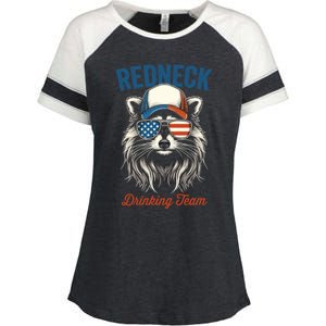 Redneck Raccoon Mullet White Trash Party Attire Hillbilly Gift Enza Ladies Jersey Colorblock Tee