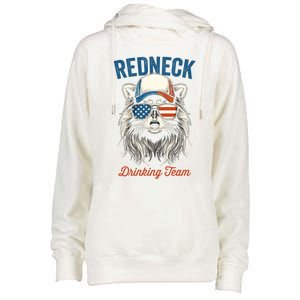 Redneck Raccoon Mullet White Trash Party Attire Hillbilly Gift Womens Funnel Neck Pullover Hood