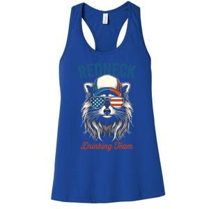 Redneck Raccoon Mullet White Trash Party Attire Hillbilly Gift Women's Racerback Tank