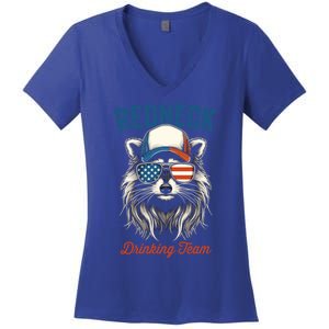 Redneck Raccoon Mullet White Trash Party Attire Hillbilly Gift Women's V-Neck T-Shirt