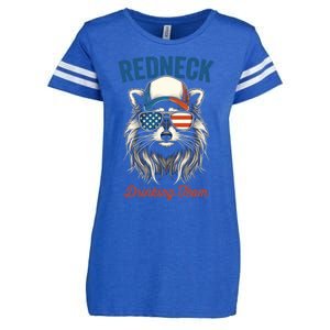 Redneck Raccoon Mullet White Trash Party Attire Hillbilly Gift Enza Ladies Jersey Football T-Shirt