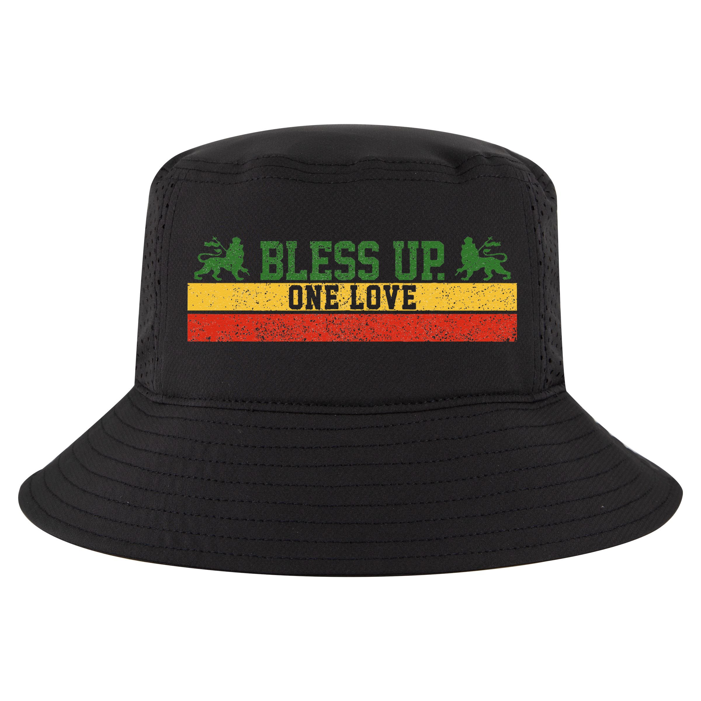 Rastafari Reggae Music Bless Up Dub Dancehall Rasta Gift Cool Comfort Performance Bucket Hat
