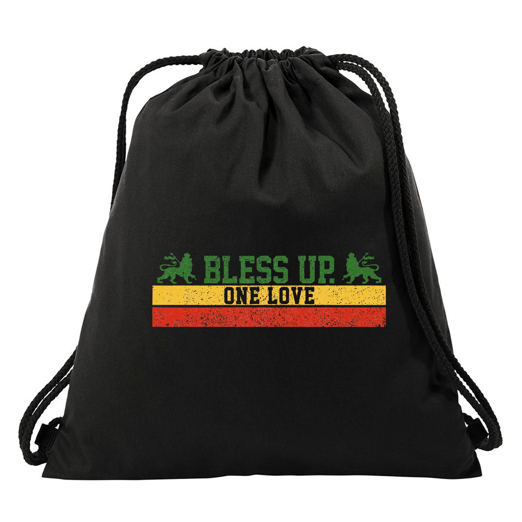 Rastafari Reggae Music Bless Up Dub Dancehall Rasta Gift Drawstring Bag