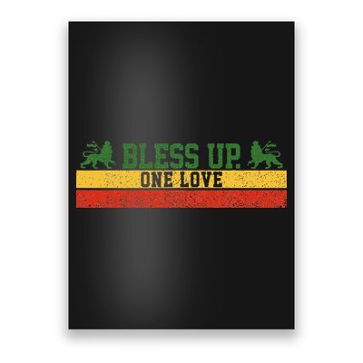Rastafari Reggae Music Bless Up Dub Dancehall Rasta Gift Poster