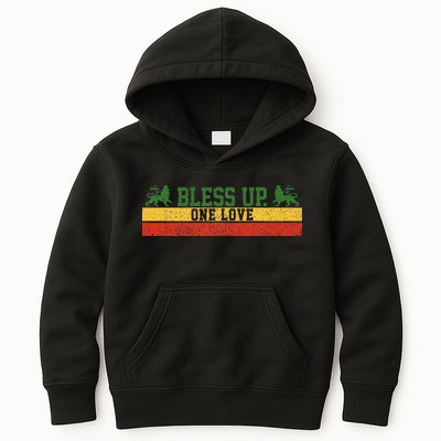Rastafari Reggae Music Bless Up Dub Dancehall Rasta Gift Kids Hoodie