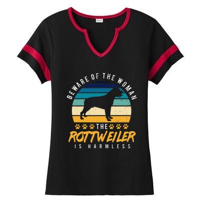 Rottweiler  Rotti Mom Gift Dog Dad Ladies Halftime Notch Neck Tee