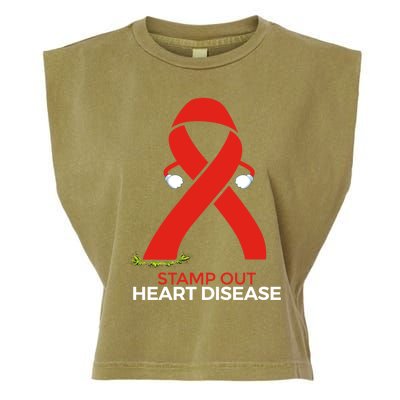 Red Ribbon Month Products Funny Gift For Heart Disease Awareness Gift Garment-Dyed Women's Muscle Tee