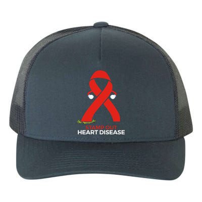 Red Ribbon Month Products Funny Gift For Heart Disease Awareness Gift Yupoong Adult 5-Panel Trucker Hat