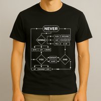 Rick Roll Music Lover Funny Flowchart Internet Meme T-Shirt