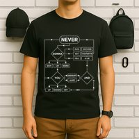 Rick Roll Music Lover Funny Flowchart Internet Meme T-Shirt