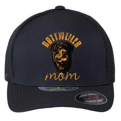 Rottweiler Rottie Mom Mom Vintage Flexfit Unipanel Trucker Cap