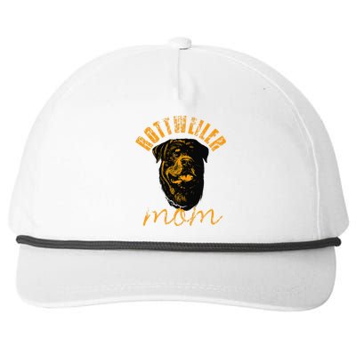 Rottweiler Rottie Mom Mom Vintage Snapback Five-Panel Rope Hat