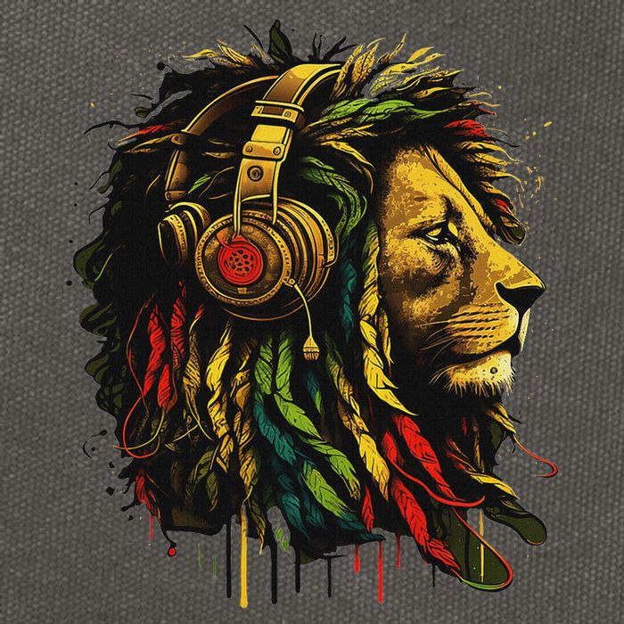 Rasta Reggae Music Headphones Jamaican Pride Lion Of Judah Cotton Canvas Backpack