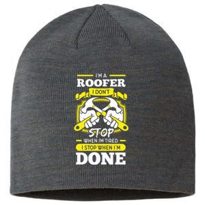 Roofer Roof Mechanic Construction Contractor Tradesperson Sustainable Beanie