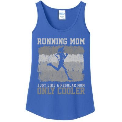 Retro Running Mom Funny Runner Marathon Athlete Humor Outfit Great Gift Ladies Essential Tank