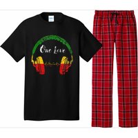 Rasta Reggae Music Headphones Jamaican Pride One Love Pajama Set