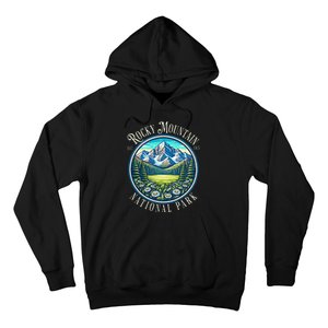 Retro Rocky Mountain National Park Hiking Camping Outdoor Hoodie