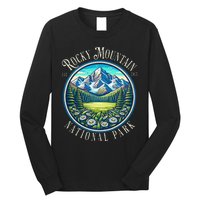 Retro Rocky Mountain National Park Hiking Camping Outdoor Long Sleeve Shirt