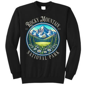 Retro Rocky Mountain National Park Hiking Camping Outdoor Sweatshirt