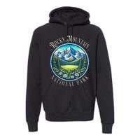 Retro Rocky Mountain National Park Hiking Camping Outdoor Premium Hoodie