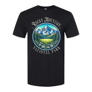 Retro Rocky Mountain National Park Hiking Camping Outdoor Softstyle CVC T-Shirt