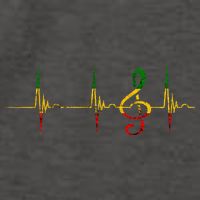 Rasta Reggae Music Note Rastafari Roots Heartbeat EKG Pulse Vector Backpack