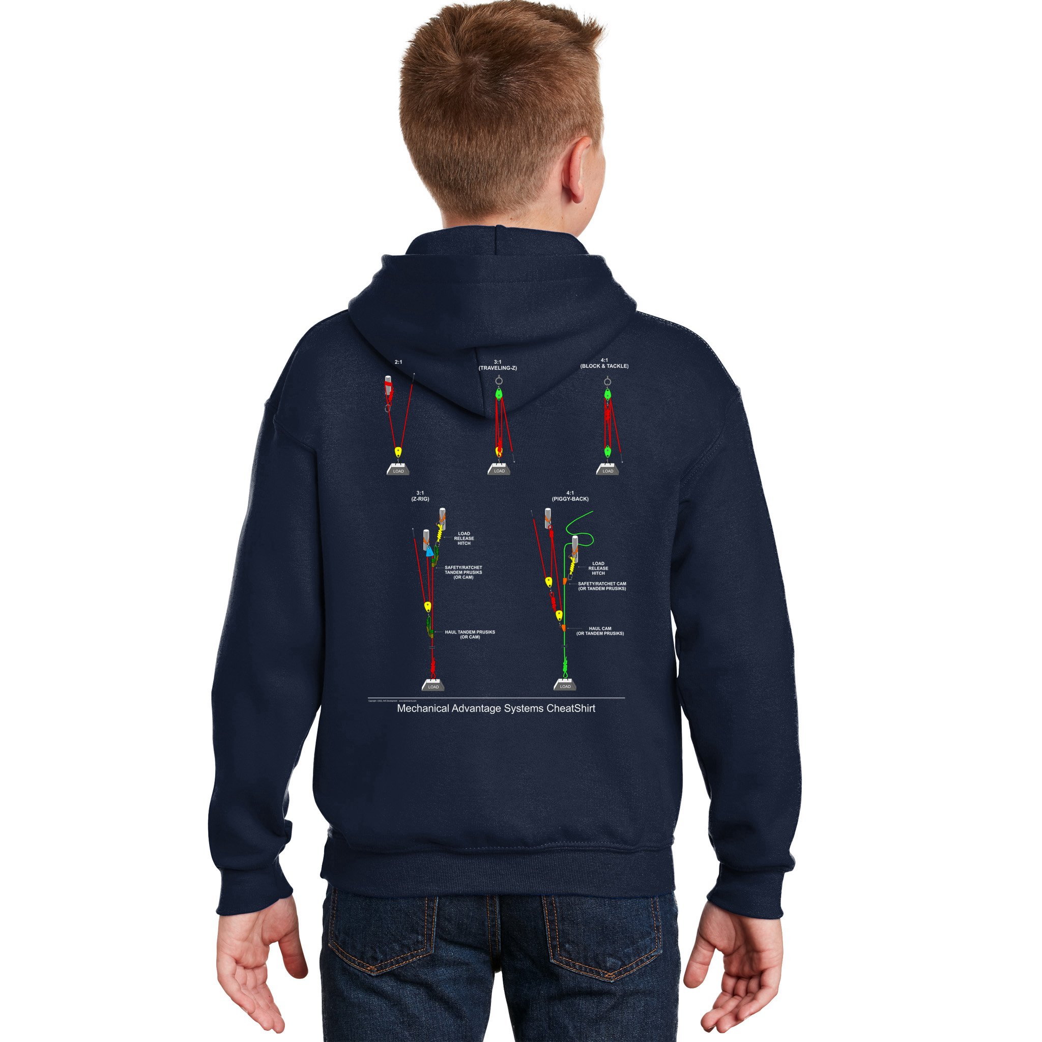 Rope Rescue Mechanical Advantage System Ultimate Training Shirt Kids Hoodie