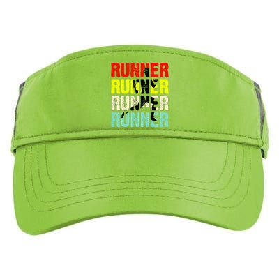 Runner Running Marathoner Retro Vintage Adult Drive Performance Visor