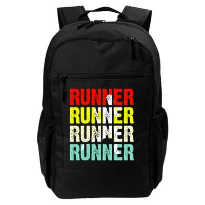 Runner Running Marathoner Retro Vintage Backpack