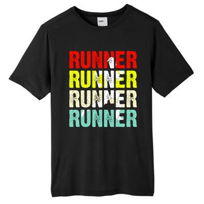 Runner Running Marathoner Retro Vintage Tall Fusion ChromaSoft Performance T-Shirt