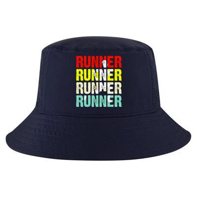 Runner Running Marathoner Retro Vintage Cool Comfort Performance Bucket Hat